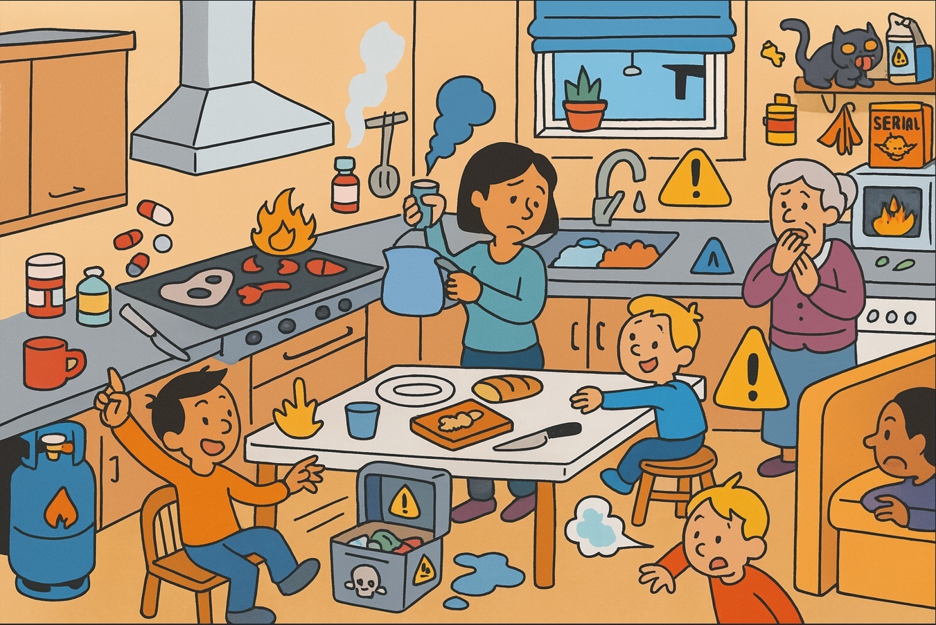 Cuisine avec dangers